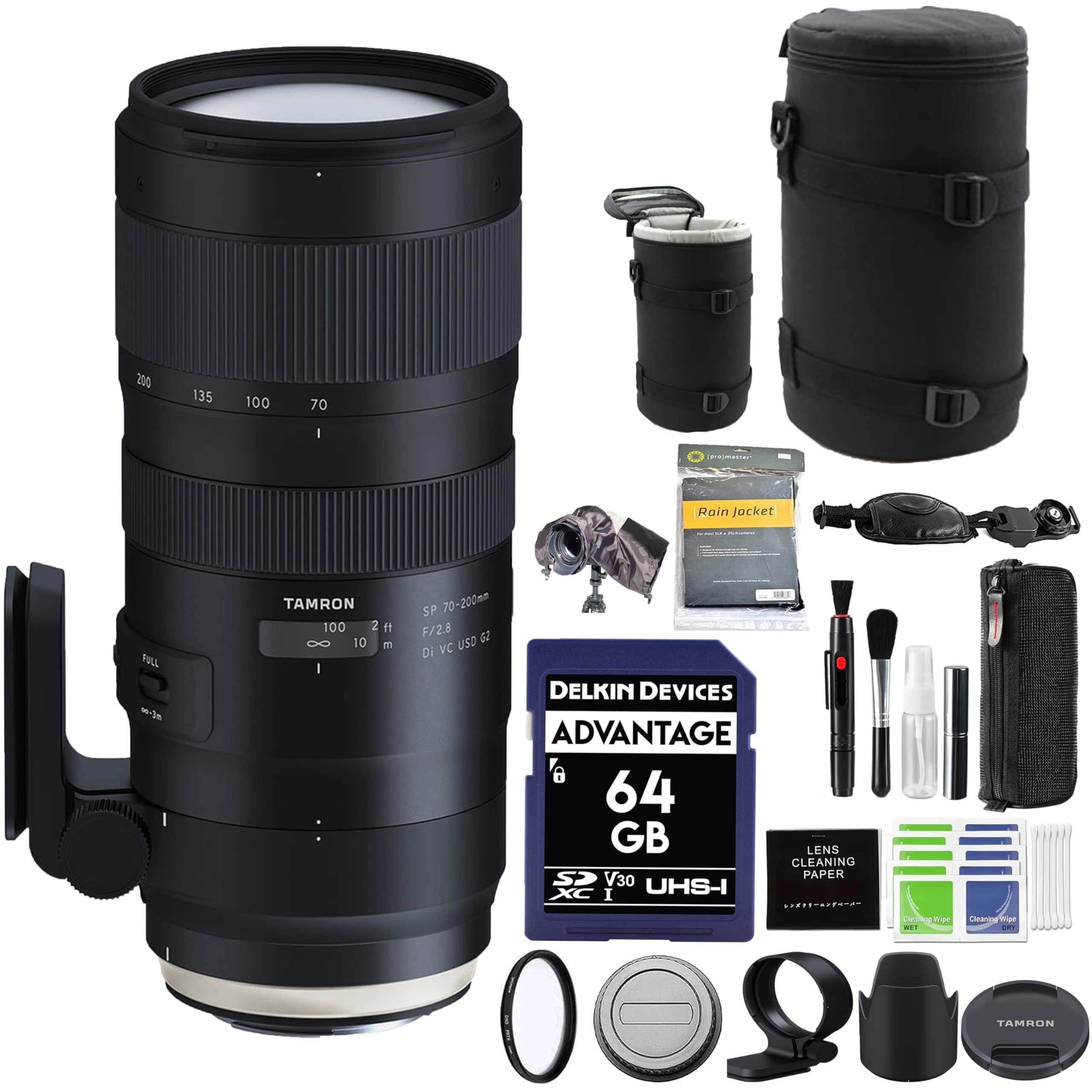 SP 70-200mm f/2.8 Di VC USD G2 Lens for Nikon F w/ Advanced Accessory Bundle | Tamron 70-200 mm F Mount Lens - Black price history on PriceWatchPro