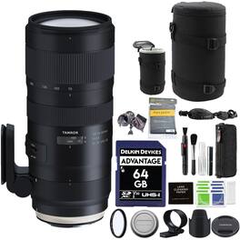 SP 70-200mm f/2.8 Di VC USD G2 Lens for Nikon F w/ Advanced Accessory Bundle | Tamron 70-200 mm F Mount Lens - Black