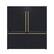 Angle. Forno Appliances - 60 in. Wide Milano 34.4 Cu. Ft.Freestanding Dual Bottom Freezer Refrigerator - Black.