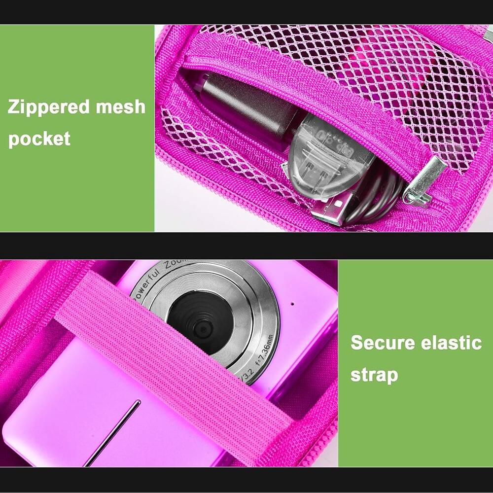 Zippered mesh pocket

Secure elastic strap