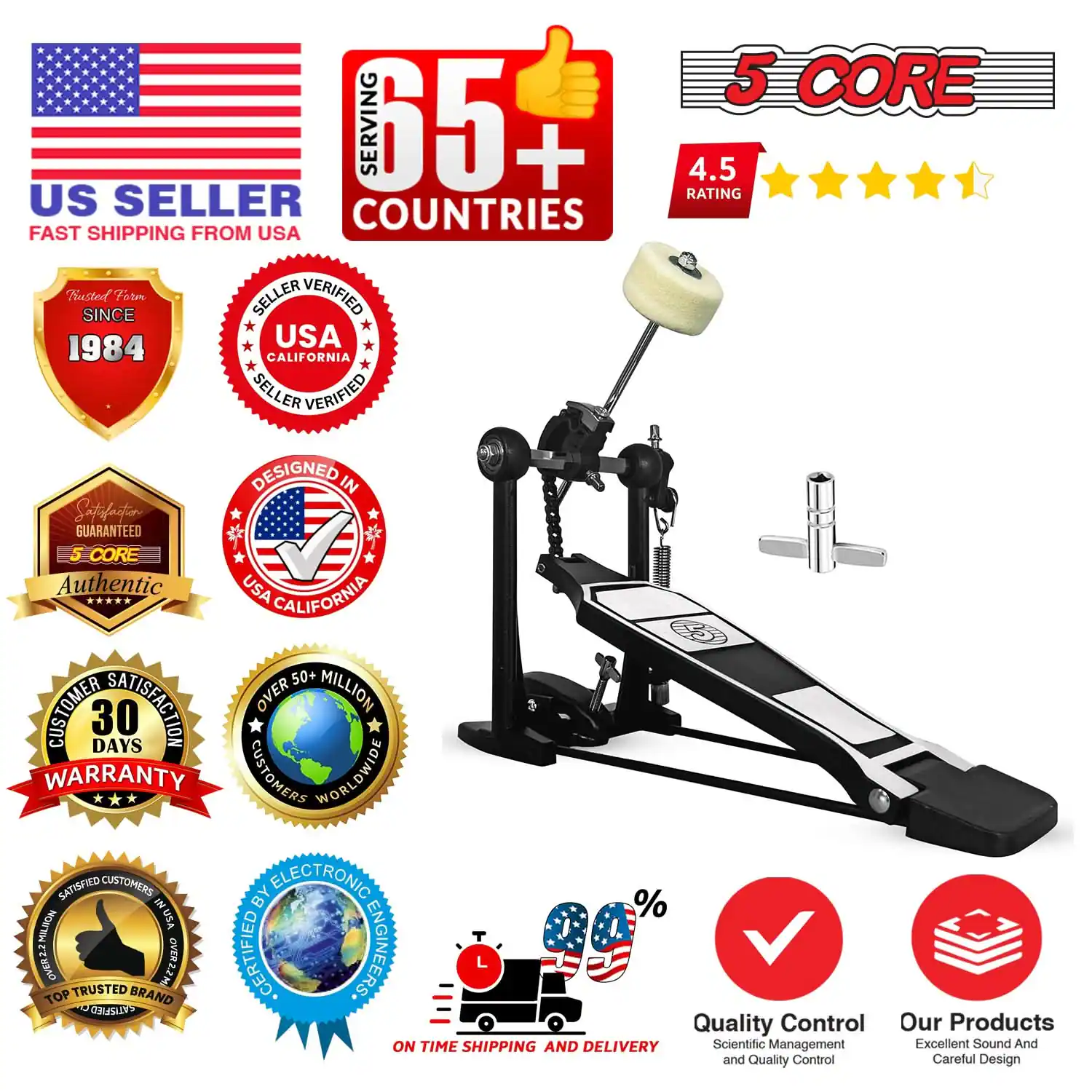 5 CORE  
SERVING 65+ COUNTRIES  
4.5 RATING  
US SELLER  
FAST SHIPPING FROM USA  
TRUSTED SINCE 1984  
USA CALIFORNIA SELLER VERIFIED  
DESIGNED IN USA CALIFORNIA  
5 CORE Authentic  
30 DAYS WARRANTY  
OVER 50+ MILLION CUSTOMERS WORLDWIDE  
SATISFIED CUSTOMERS  
% NON-RETURN  
CERTIFIED BY ELECTRONIC ENGINEERS  
TOP TRUSTED BRAND  
QUALITY CONTROL  
ON TIME SHIPPING AND DELIVERY  
SCIENTIFIC MANAGEMENT  
EXCELLENT SOUND AND QUALITY CONTROL  
CAREFUL DESIGN