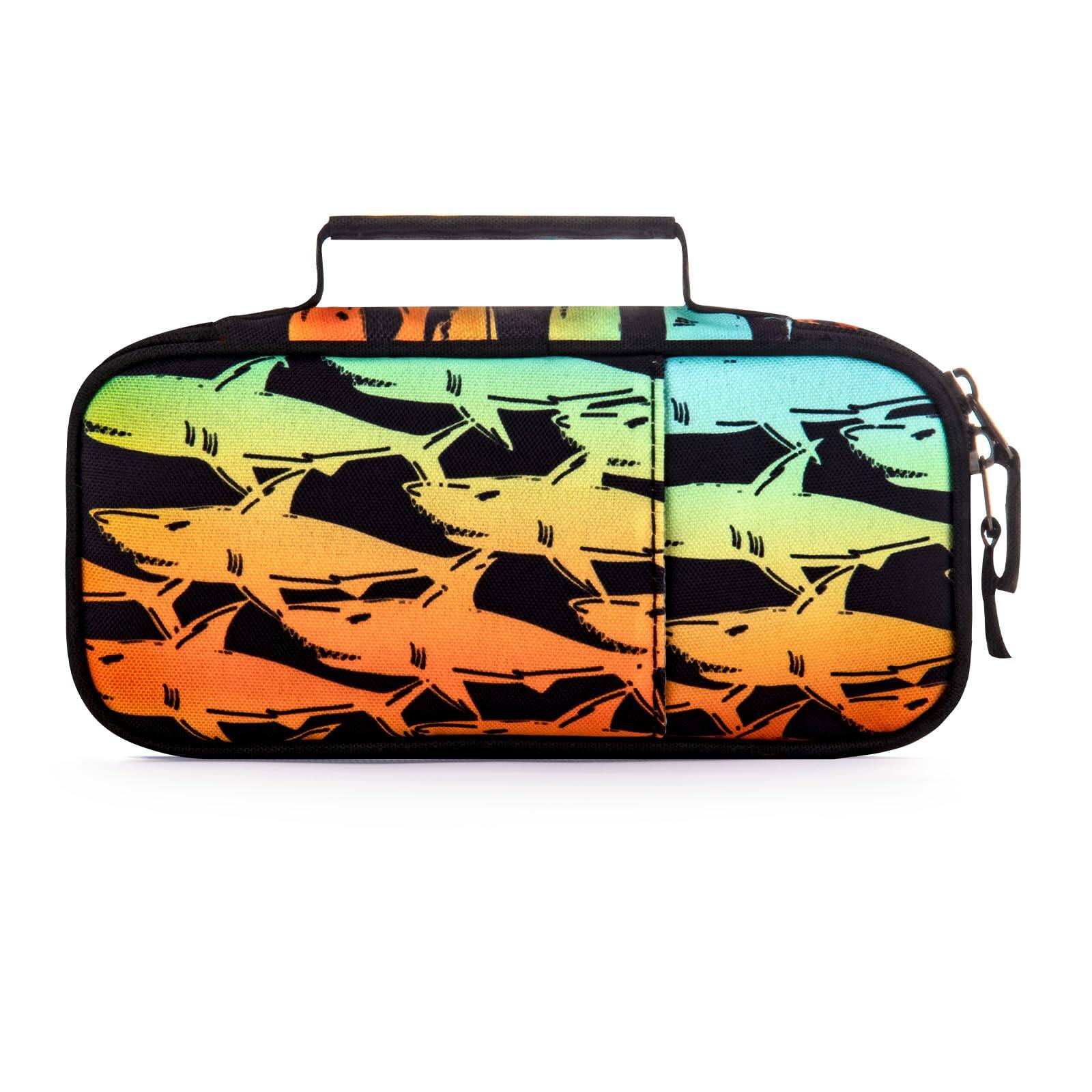 Alt View 5. Paradigms Interiors - Shark Pencil Case For Soft Pencils Pouch - Shark Gradient Orange-Boys.