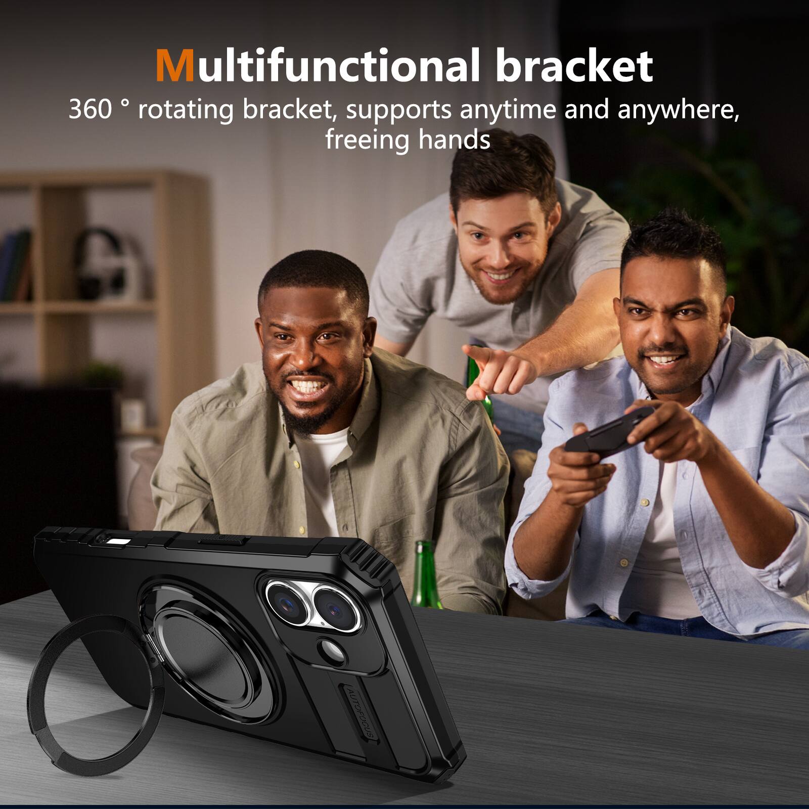 Multifunctional bracket  
360° rotating bracket, supports anytime and anywhere, freeing hands