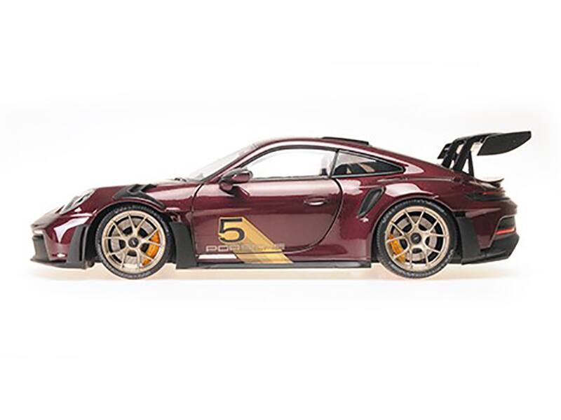 Angle. Minichamps - 2024 Porsche 911 GT3 RS #5 Purple with Carbon Top and Hood Stripes Limited Edition to 400 pieces Worldwide 1/18 & - Purple with Carbon.