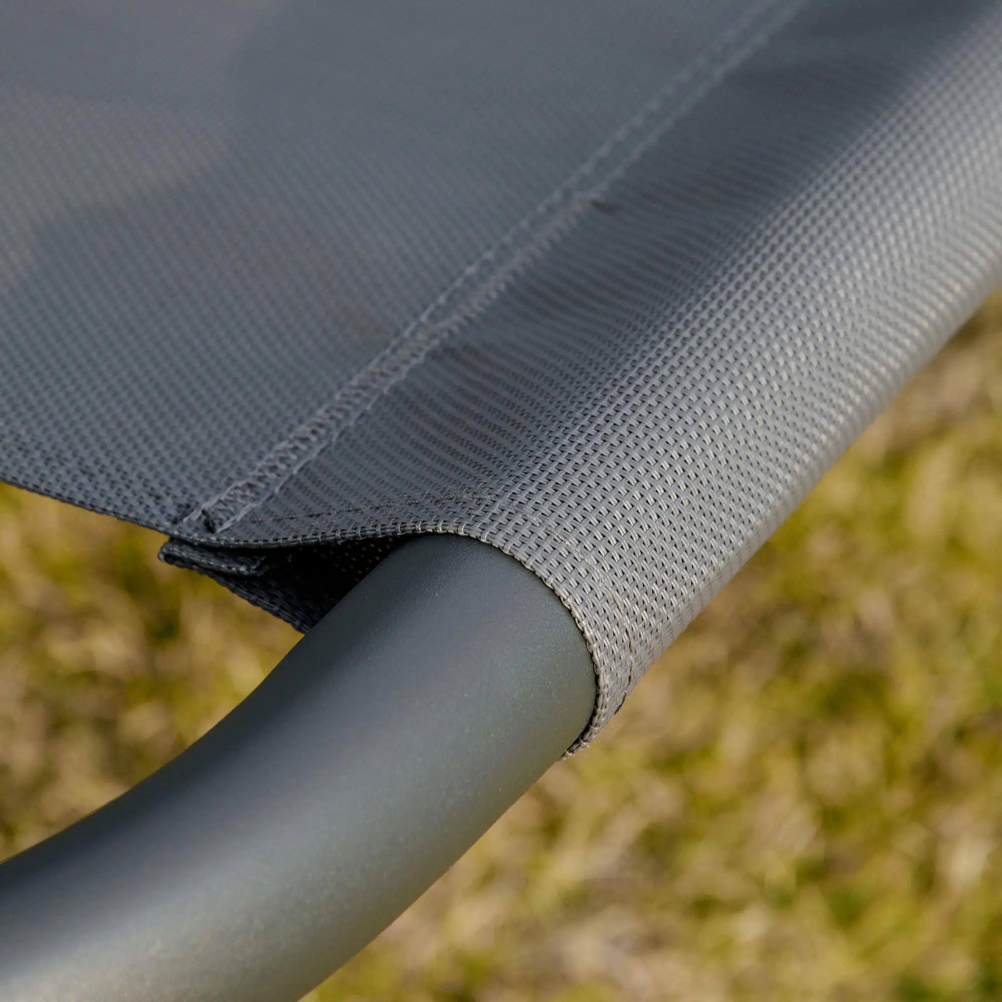 Back. Resenkos - Resenkos Patio Double Chaise Lounge Chair, Outdoor Wheeled Hammock Daybed With Adjustable Canopy and Pillow, Gray - Gray.