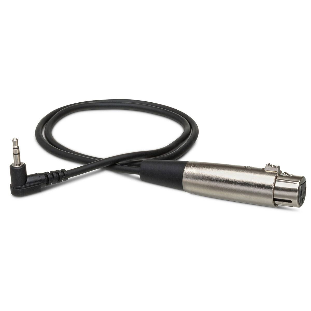 Hosa Technology 2' XLR3F to Right Angle 3.5mm TRS Microphone Cable ...