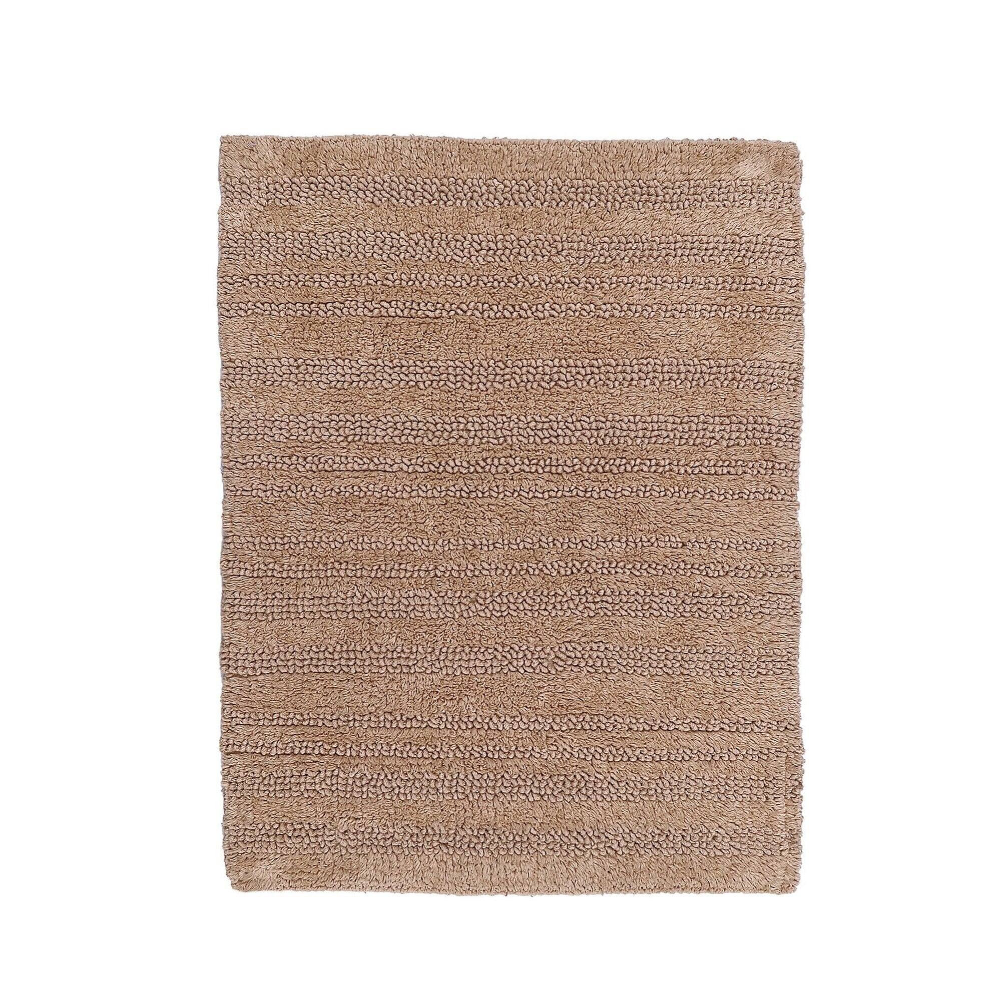 Angle. Knightsbridge - Knightsbridge Luxurious Cotton Reversible Bath Rug - Soft Plush & Absorbent - Under $50.