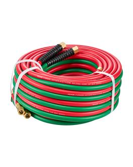 VEVOR - Oxygen Acetylene Hose, 1/4-Inch x 50FT Oxy Acetylene Hose with 9/16"-18 B Fitting, 300PSI T Grade Welding Cutting Torch - Red;Green
