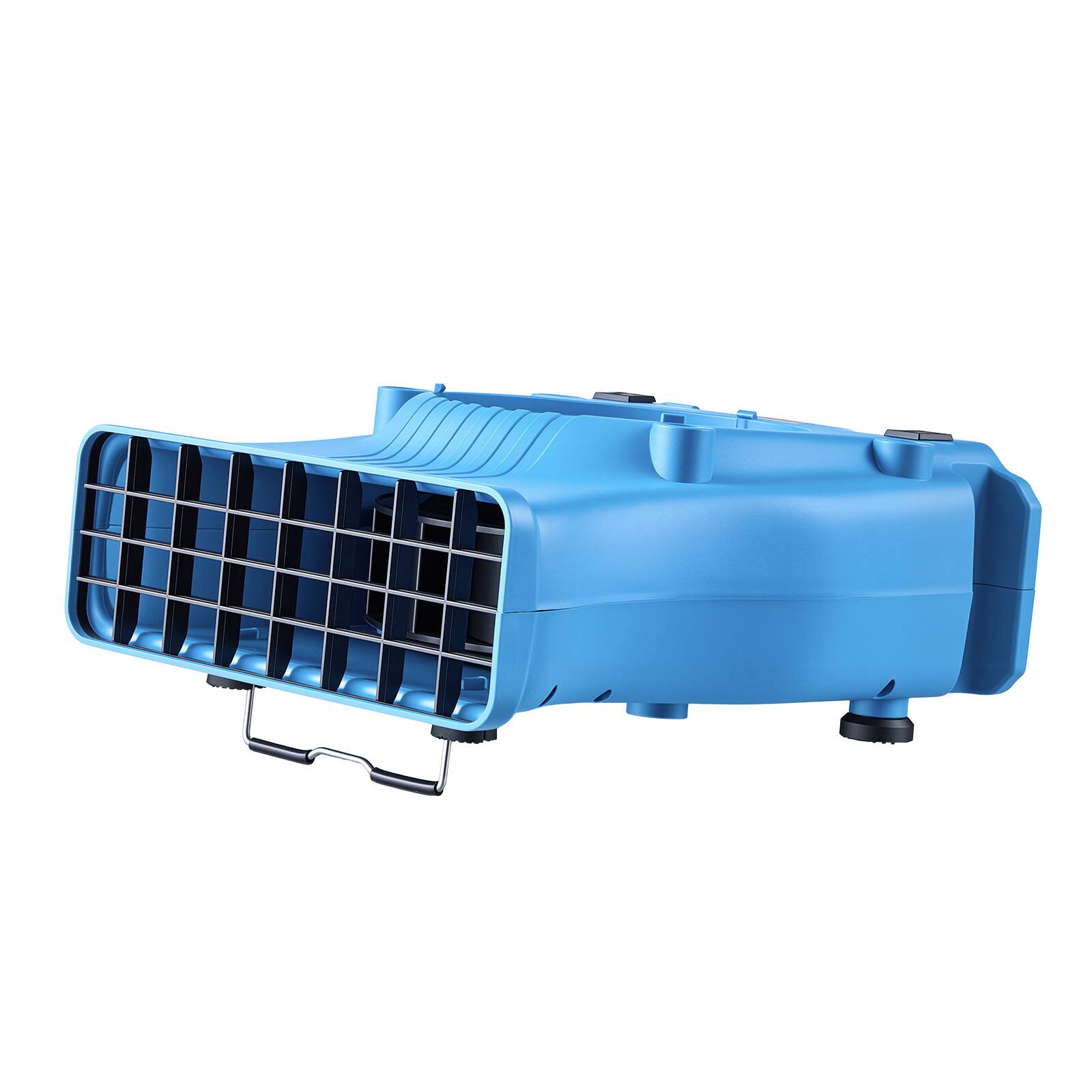 Alt View 5. VEVOR - Blower Fan, Low Profile Air Mover Carpet Dryer, 1000 CFM, 2 Speeds, Multi-Angle Airflow - Blue.