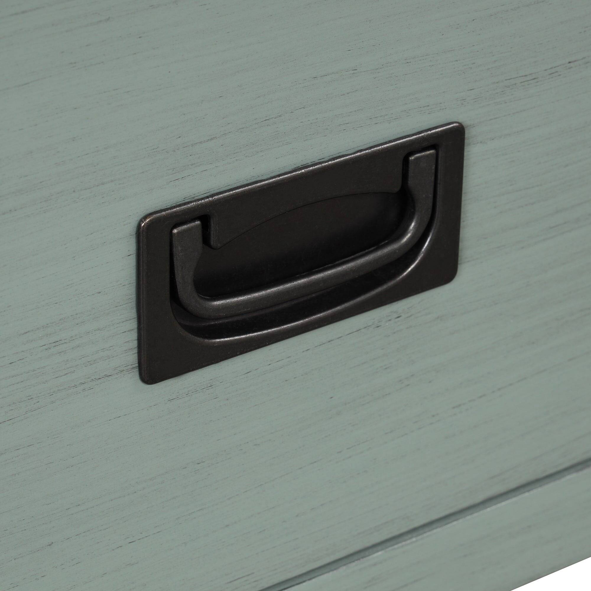 Alt View 10. Kadyn - 36'' Farmhouse Pine Wood Console Table Entry Sofa Table with 4 Drawers & 1 Storage Shelf for Entryway Living Room - Blue.