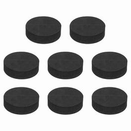 Unique Bargains - 8pcs Single Sided Speaker Isolation Feet Pads, 50x15mm Non Slip Foam Shock Absorption Pad for Amplifier - Black