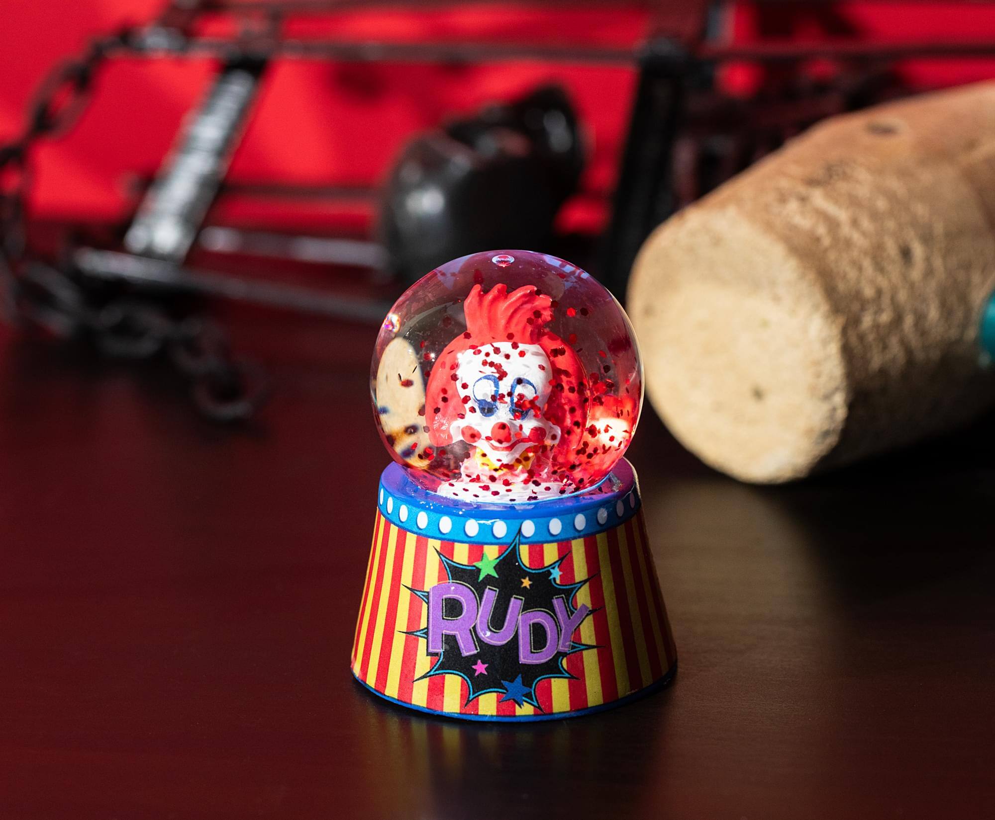 Alt View 3. Silver Buffalo - Killer Klowns From Outer Space Rudy Mini Light-Up Snow Globe | 3 Inches Tall - Multi-Colored.