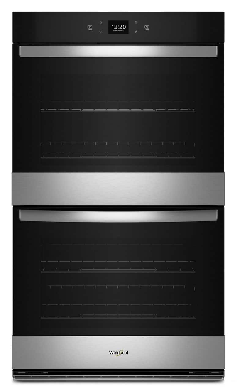 Whirlpool - 10.0 Total Cu. Ft. Double Wall Oven with Air Fry When Connected .- Fingerprint Resistant - Stainless Steel - Front_Zoom