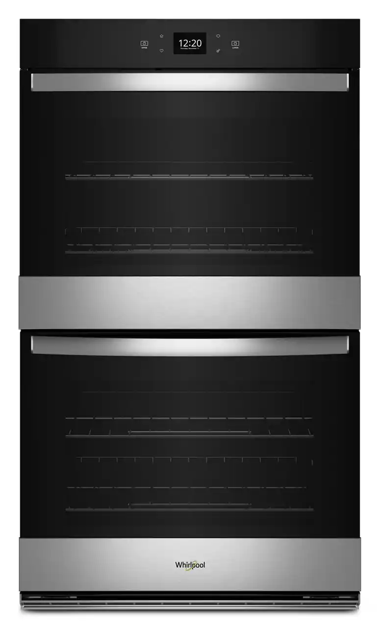 Whirlpool - 10.0 Total Cu. Ft. Double Wall Oven with Air Fry When Connected .- Fingerprint Resistant - Stainless Steel