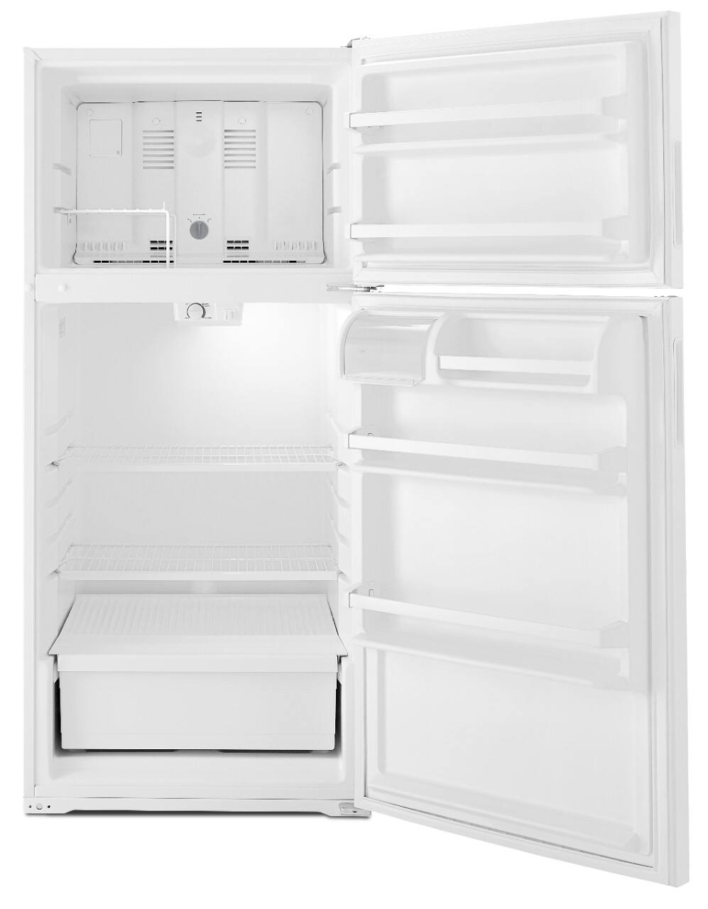 Alt View 1. Amana - 14.4 Cu. Ft. Top-Freezer Refrigerator with Dairy Bin - White.