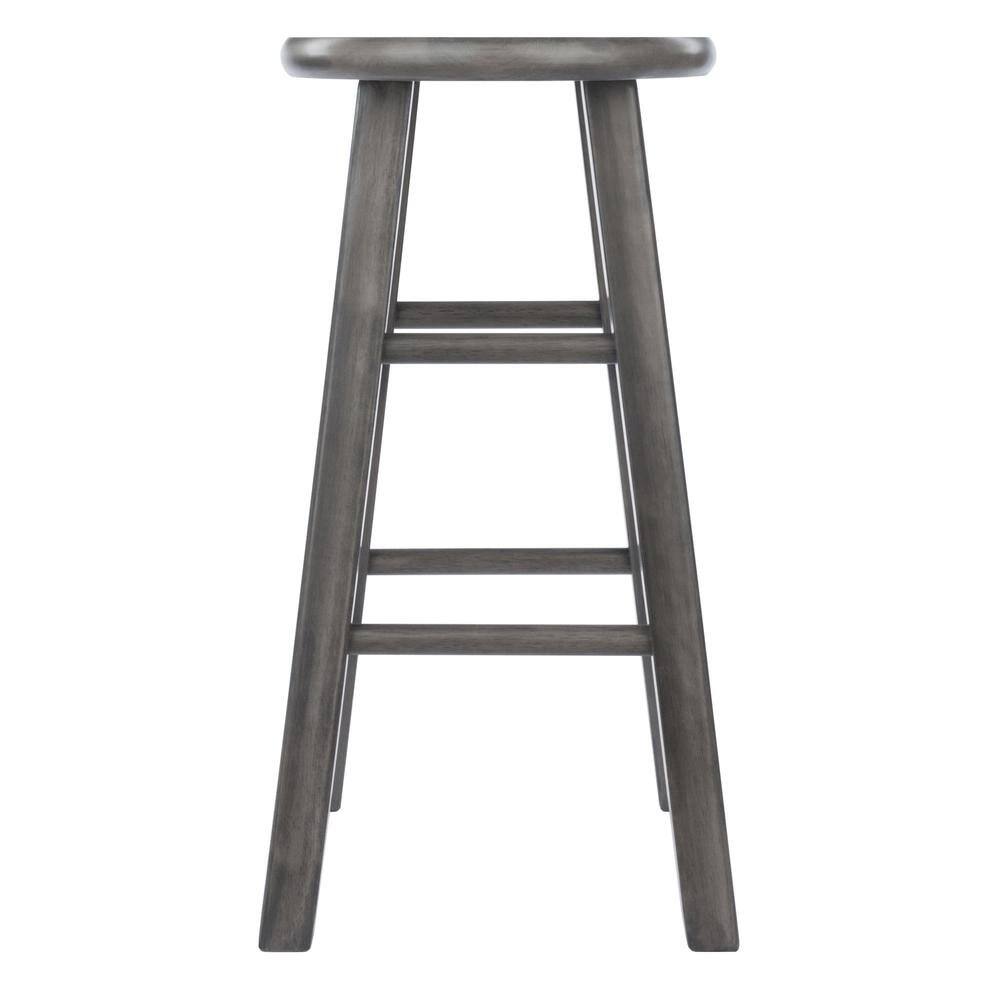 Left. FurniFact - 24 Inch Counter Stool - Rustic Gray.