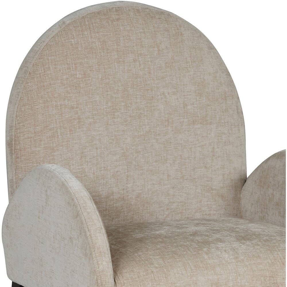 Alt View 4. Meridian Furniture - Waldorf Beige Chenille Fabric Dining Chair - Beige.