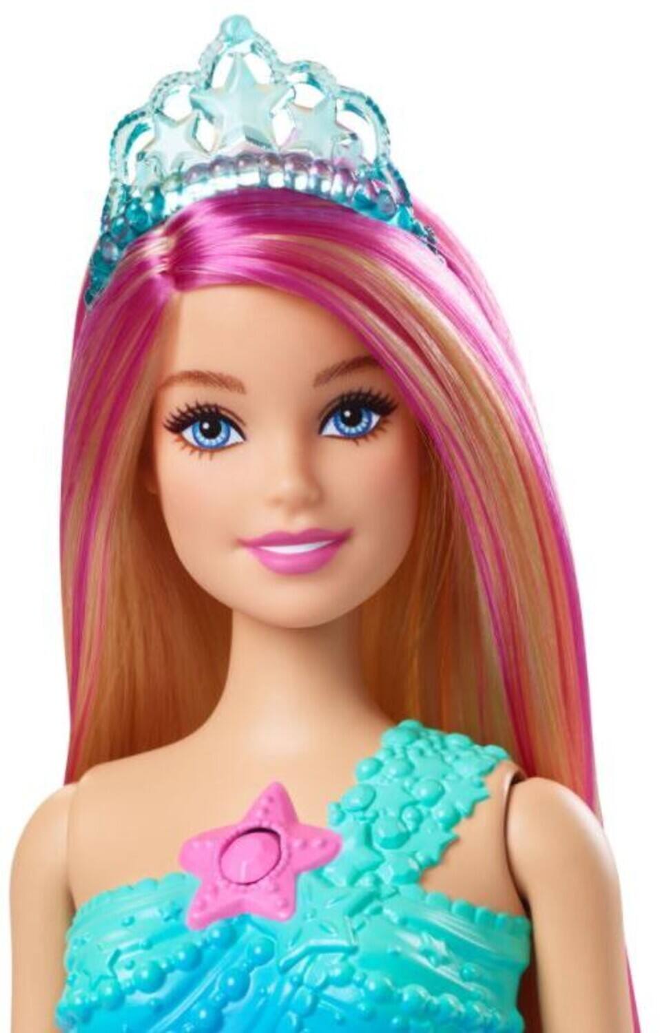 Alt View 1. Mattel - Barbie Dreamtopia Twinkle Lights Mermaid, Blonde with Pink Streaks   - Collectibles - Multicolor.