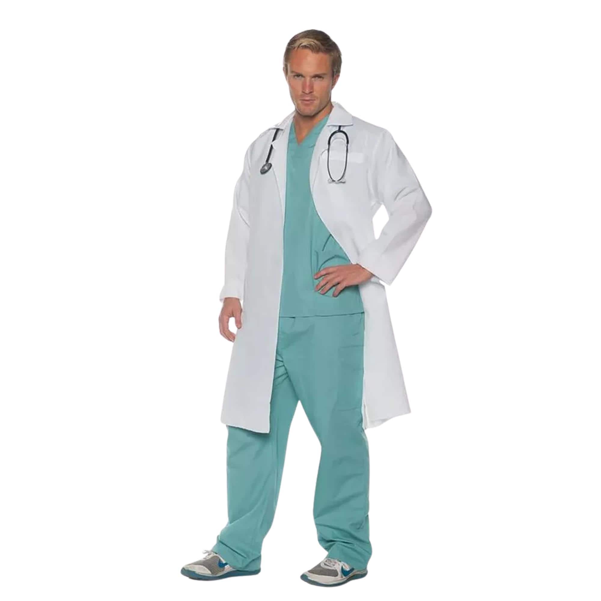 Underwraps - On Call Doctor Adult Costume, One Size - Green