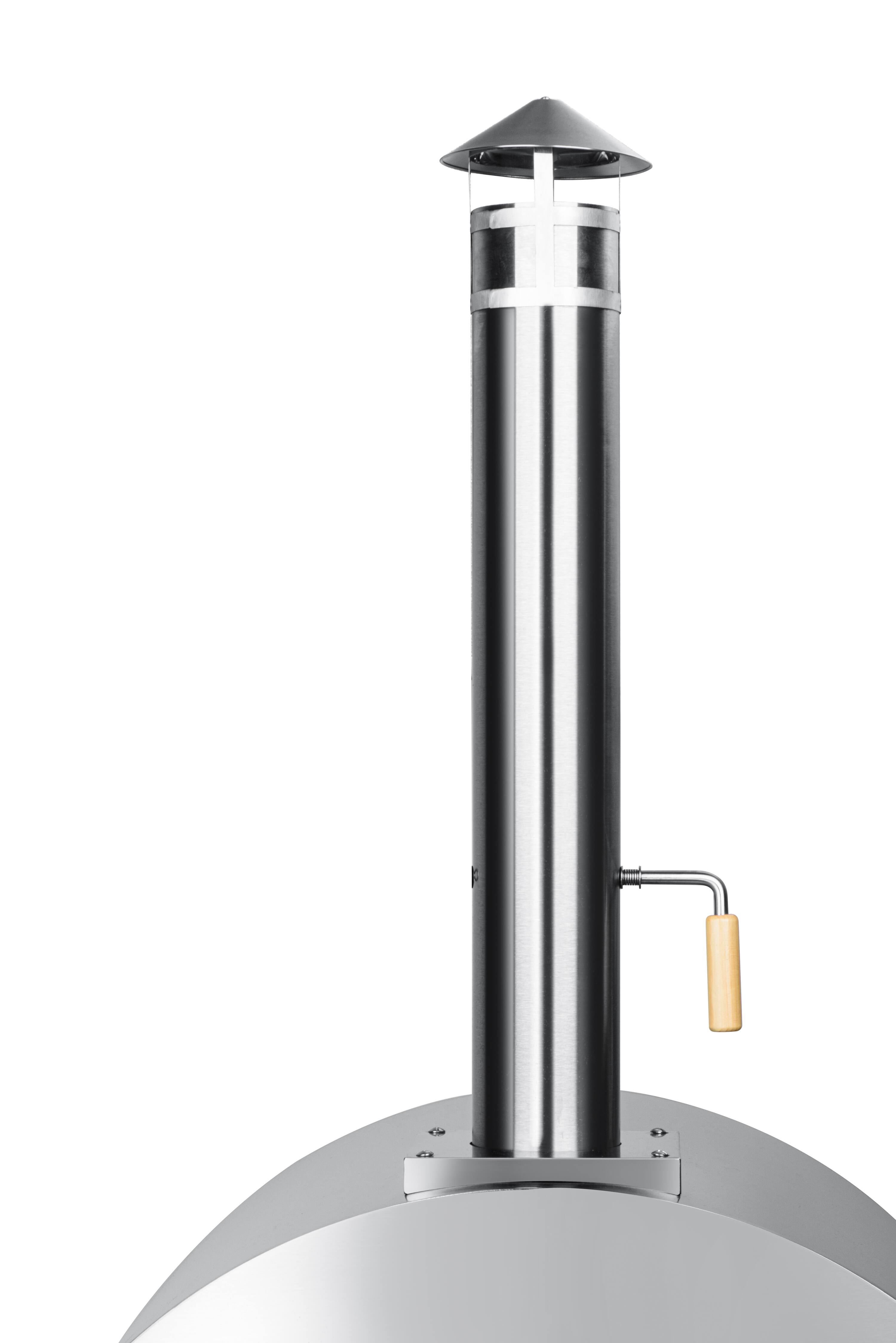 Alt View 8. Koolmore - 32 in.Outdoor Wood Fired Pizza Oven in Stainless-Steel (KM-OKS-WFPO) - Stainless-Steel.