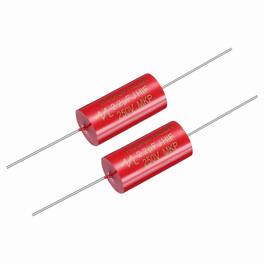 Unique Bargains - 2pcs 2.2uF 250V Axial MKP Film Capacitor for Audio Speaker Crossover Frequency Divider - Red