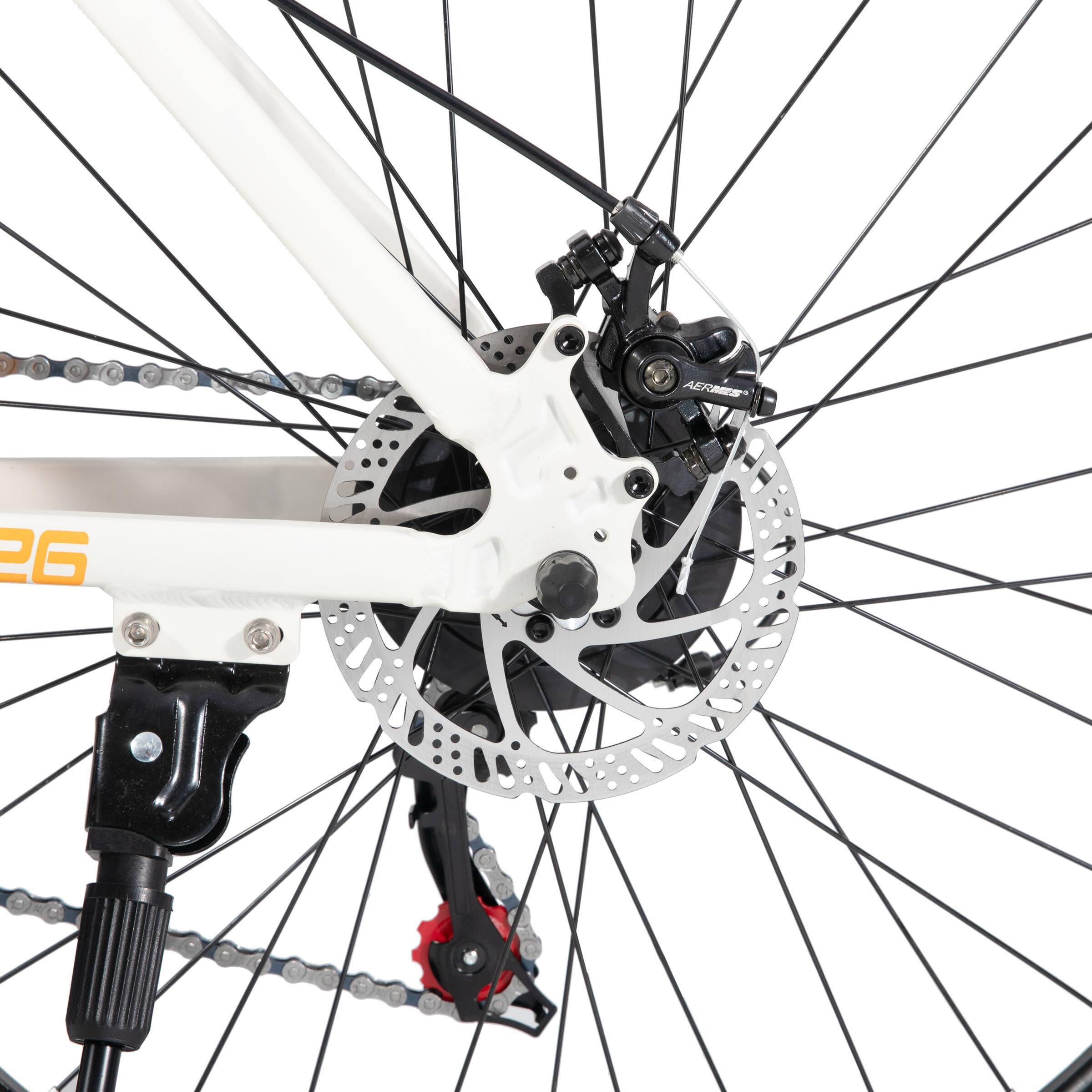 Alt View 9. HILAND - BAMCBASE Mountain Bike 27.5 inch, 21-Speed Aluminum Alloy MTB with Suspension Fork, Bicycle Men Women Adults, White - white.