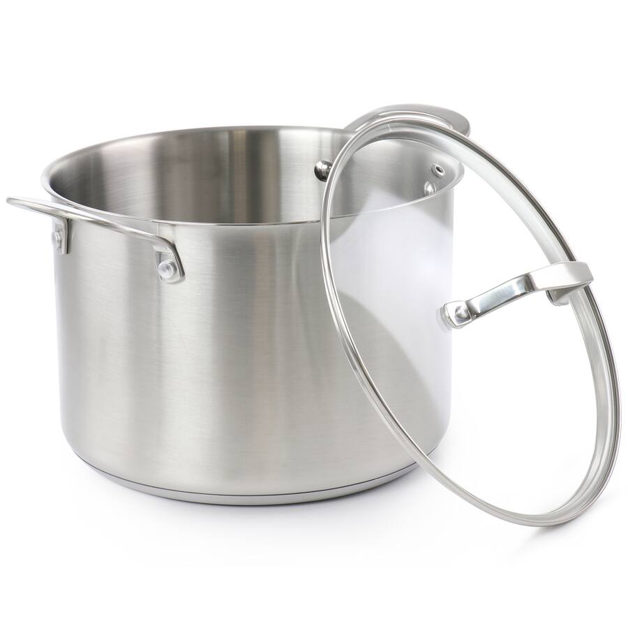 Martha Stewart Everday Midvale 8 Quart Stainless Steel Stock Pot with ...