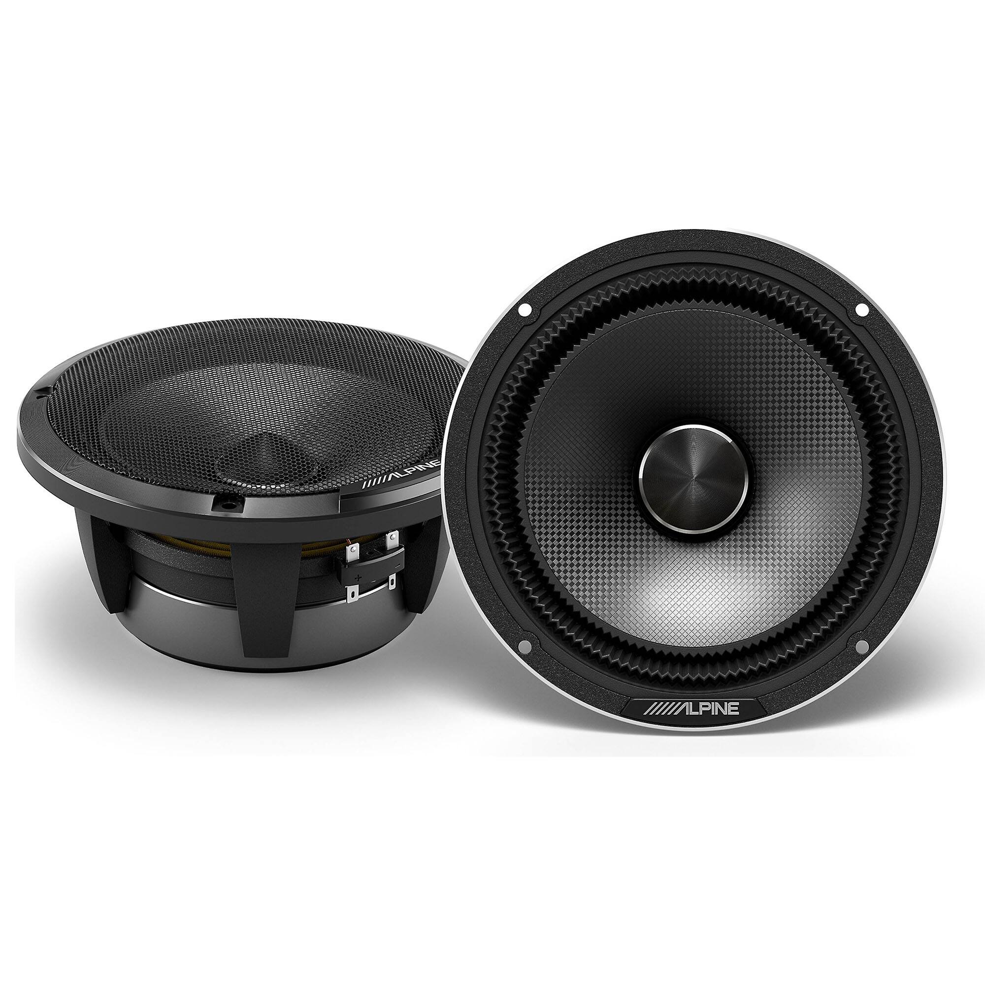 Alt View 3. Alpine - Alpine HDZ-65C Status Hi-Res Series 6-1/2" 2-way Component Speaker System - Black/Gray.