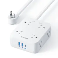 Anker - 341 USB Power Strip - White - Front_Zoom
