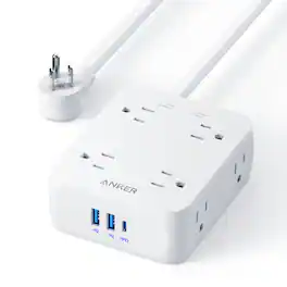 Anker - 341 USB Power Strip - White