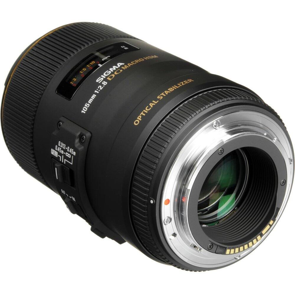 SIGMA  
105mm 1:2.8 DG MACRO HSM  
OPTICAL STABILIZER  
0.312-0.45m  
AF/MF  
1:2.8  
105mm