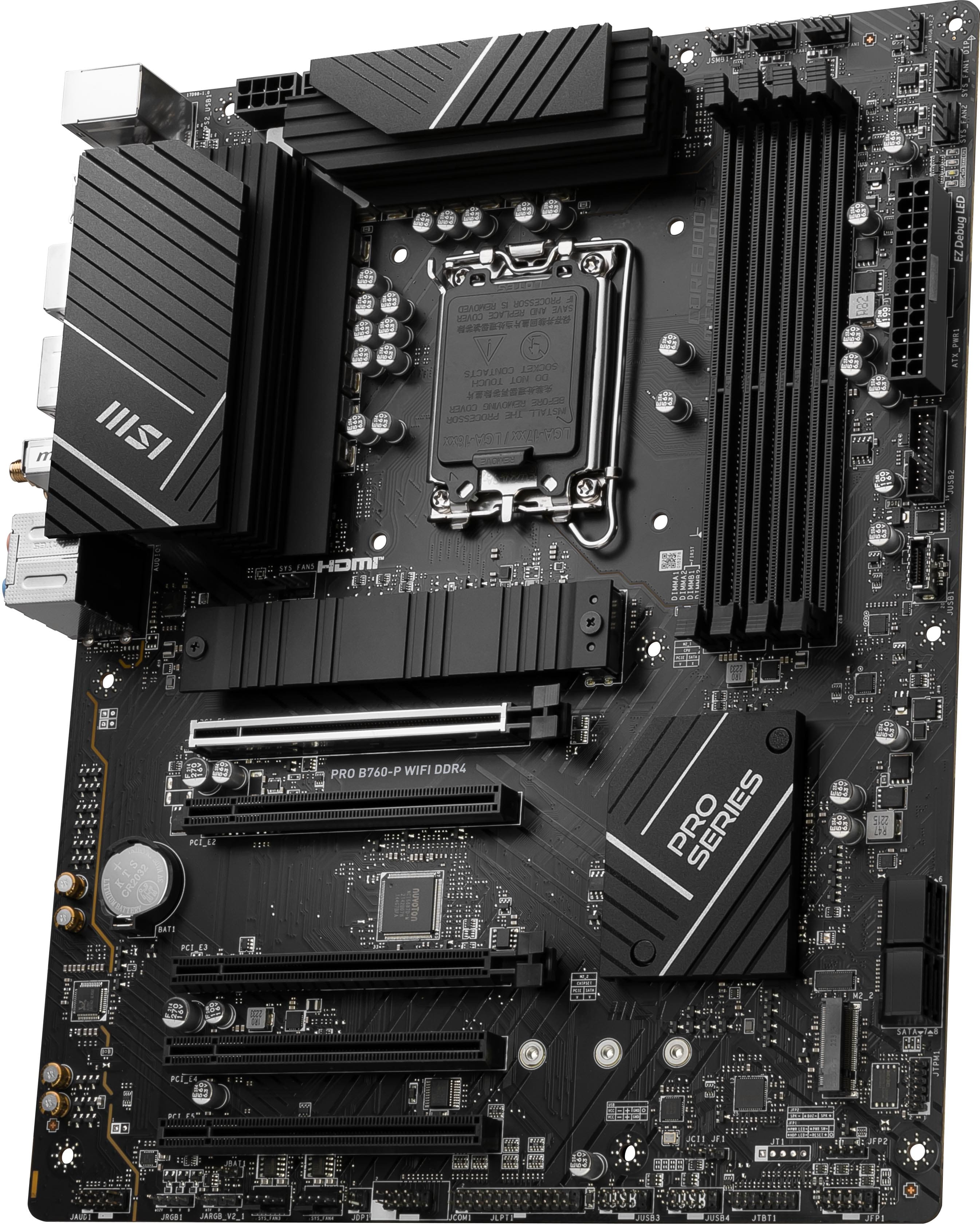 MSI PRO B760 P WIFI DDR4 (Socket 1700) USB 3.2 Intel Motherboard