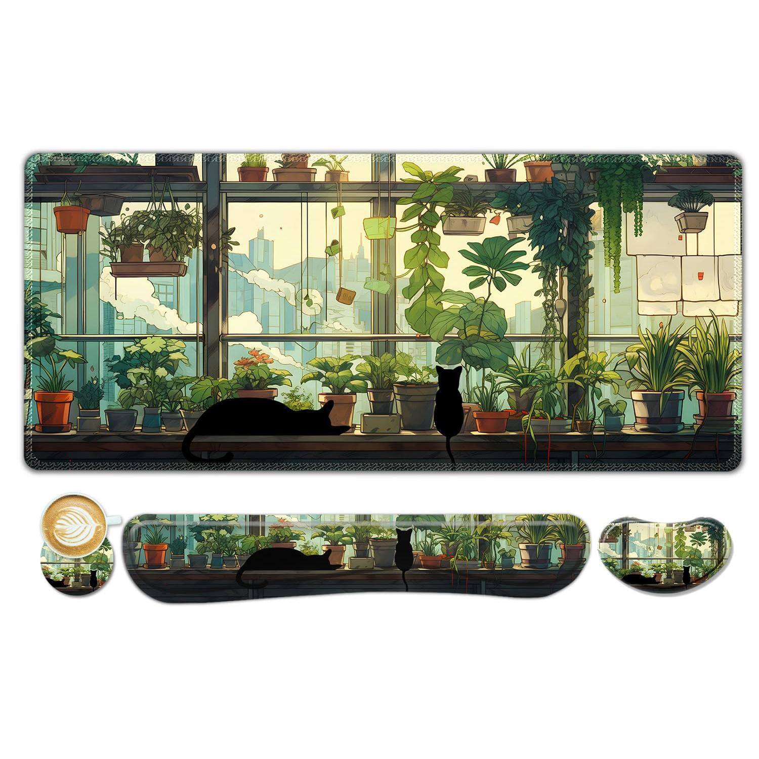 Cute Green Japanese Kawaii Cat