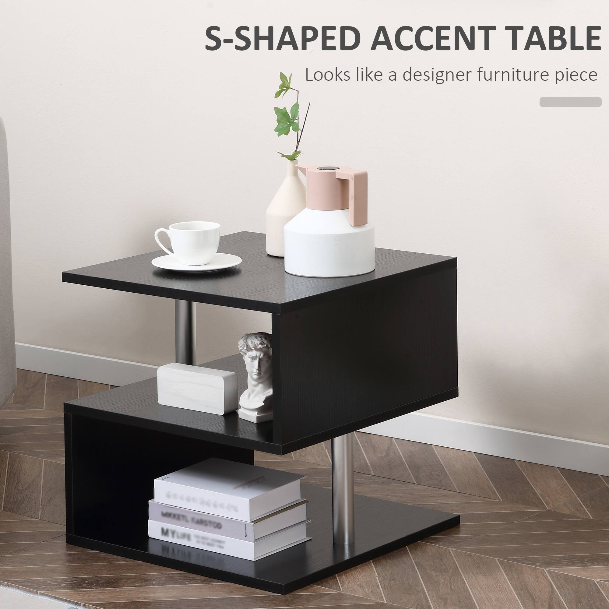 S-SHAPED ACCENT TABLE  
Looks like a designer furniture piece