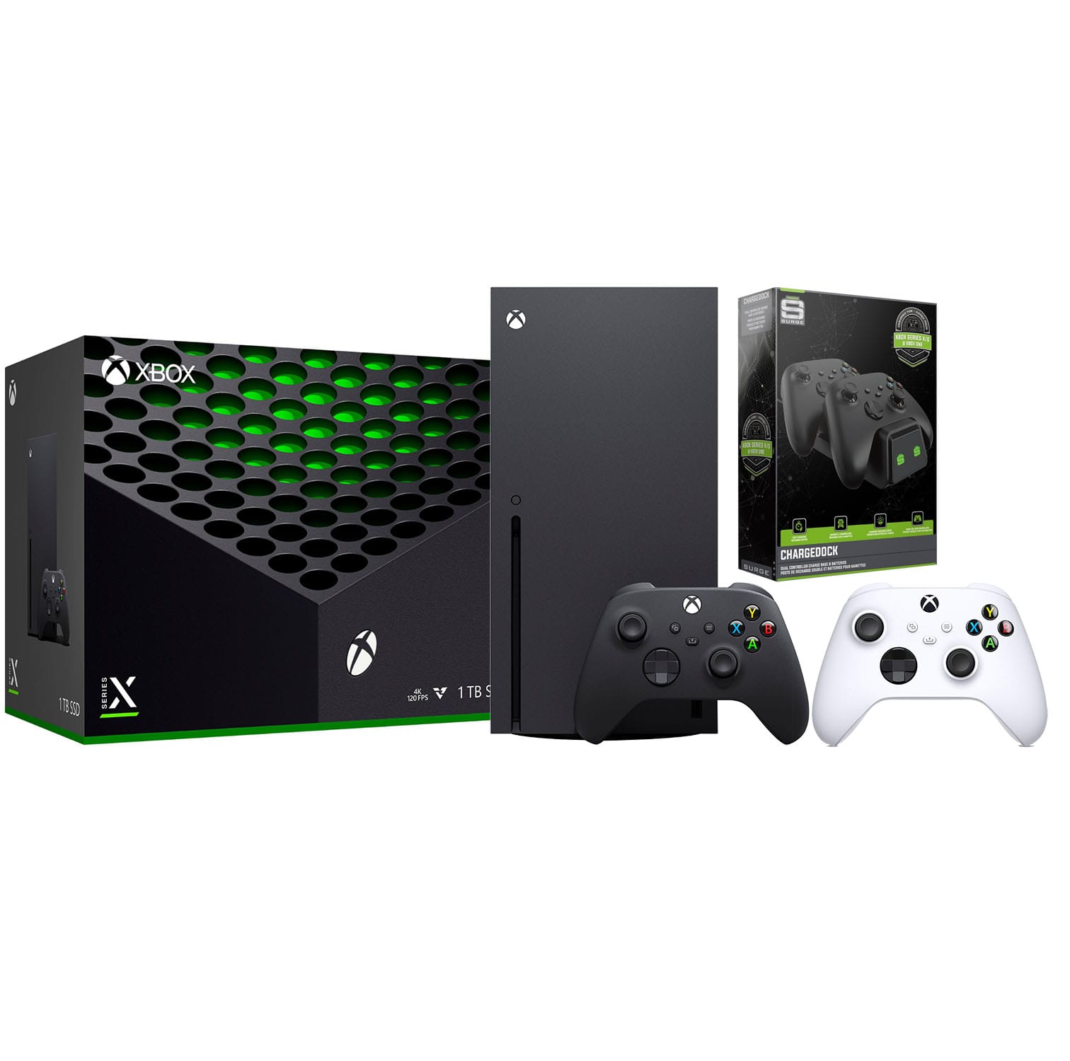 Xbox Series X 1TB Disc Console with Extra Controller and Charge Dock Bundle
