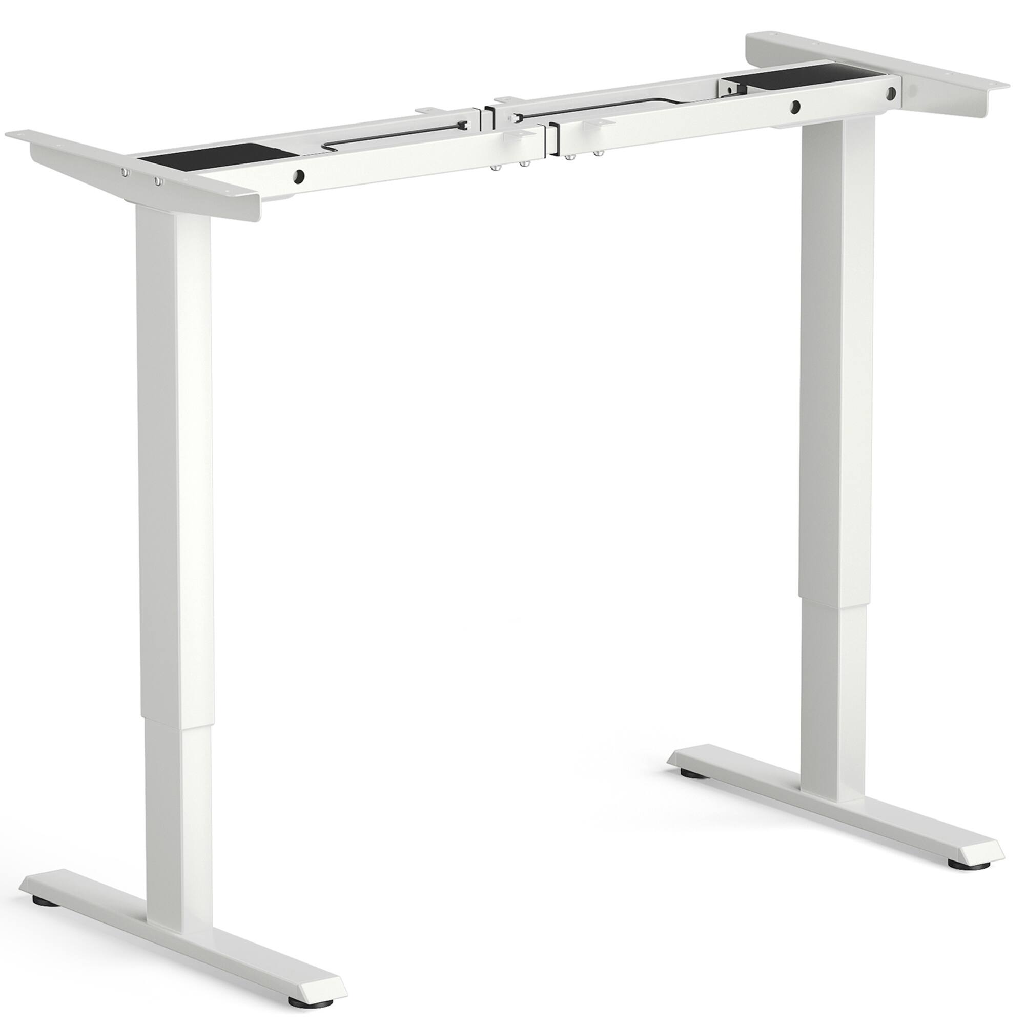 Front. Gymax - Gymax Dual-Motor Stand up Desk Frame Workstation Base w/ Adjustable Width & Height White - White.