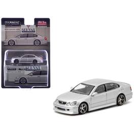 Toyota Vertex Aristo JZS161 RHD (Right Hand Drive) Silver Metallic "Global64" 1/64 Diecast Model Car by Tarmac Works