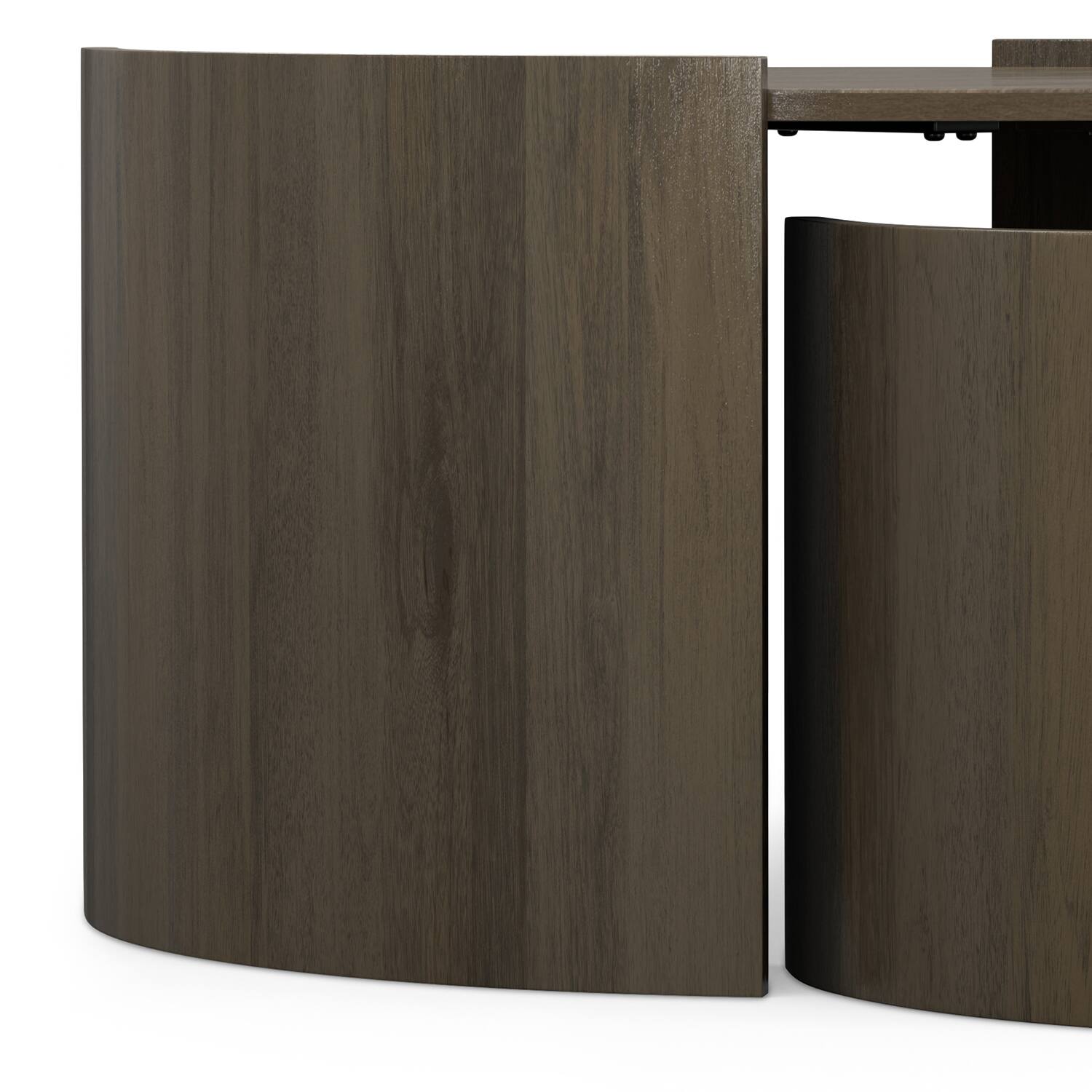 Alt View 8. Simpli Home - Robin SOLID MANGO WOOD 32 inch Wide Round Contemporary 2 Piece Nesting Table in Ash Grey, Fully Assembled - Ash Grey.