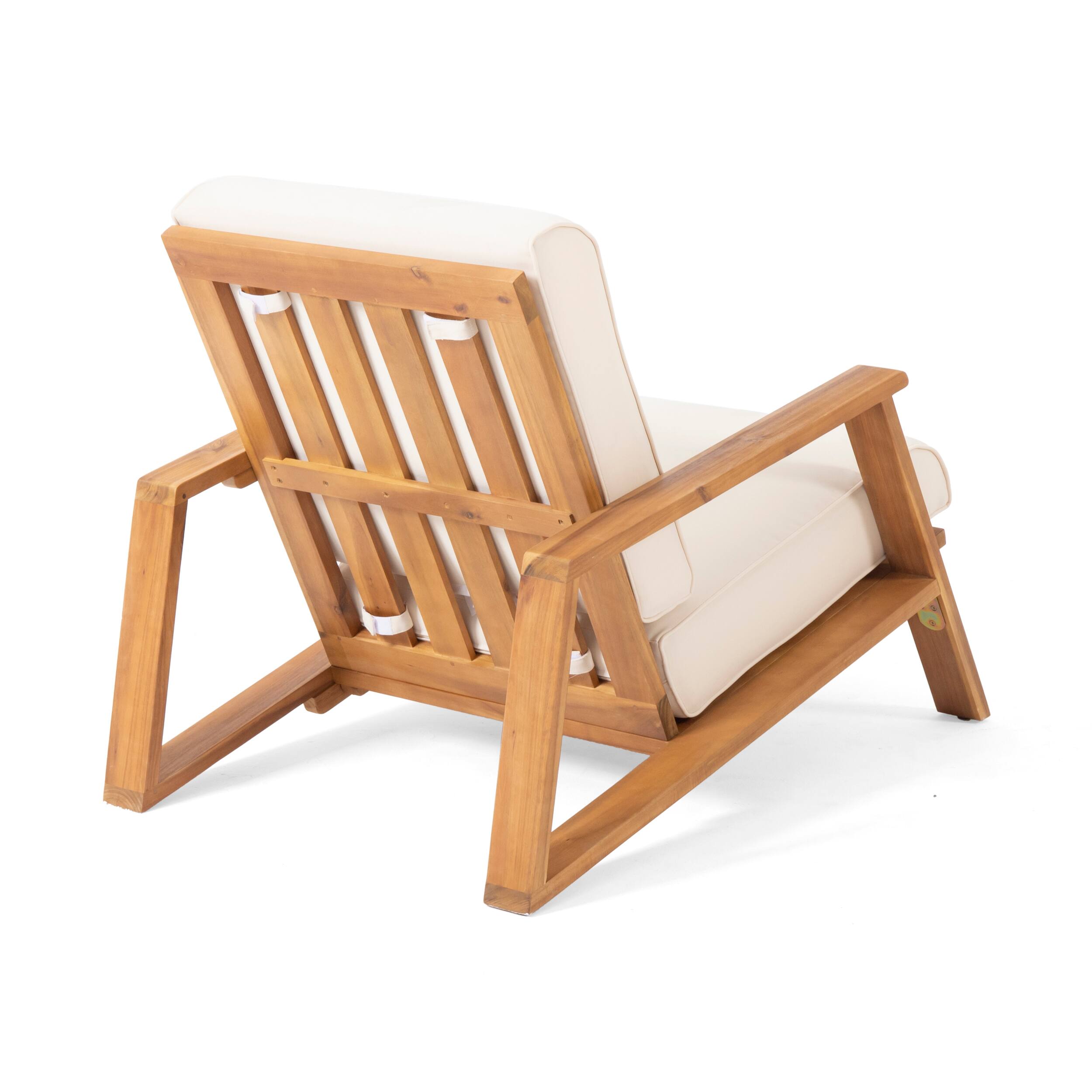 Alt View 2. Mondawe - Adirondack Chair with Weather-Resistant Cushions - Beige.