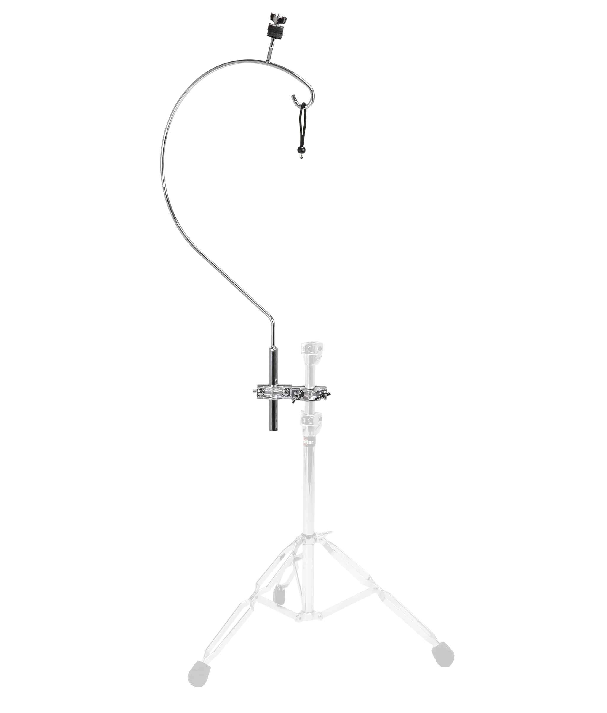 Front. Gibraltar Hardware - Suspended Cymbal Arm with Two Way Multi Clamp, Secondary Cymbal Post Stacker, Orchestral Percussion Hardware.