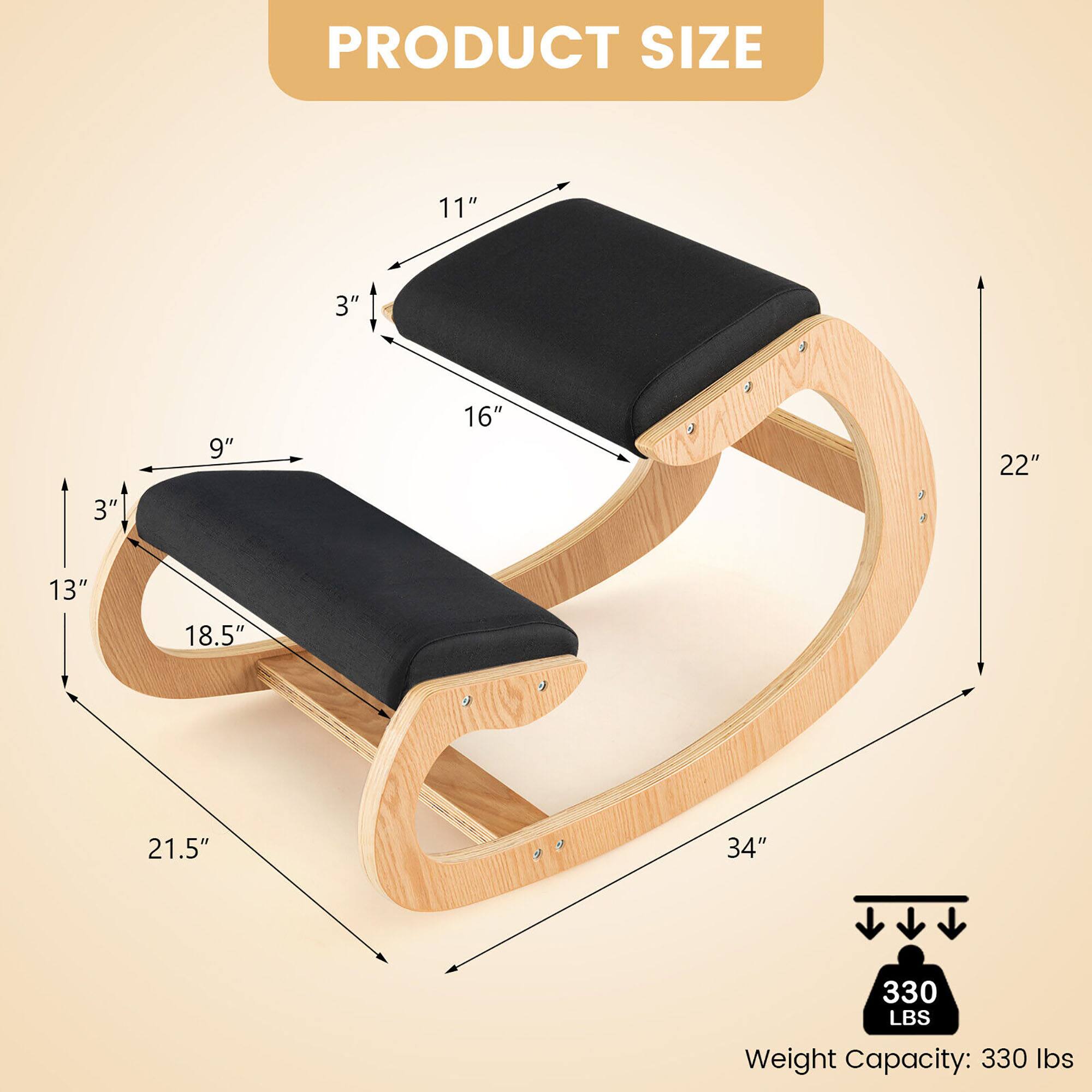 PRODUCT SIZE

- 11"
- 3"
- 16"
- 9"
- 13"
- 18.5"
- 21.5"
- 22"
- 34"

Weight Capacity: 330 lbs