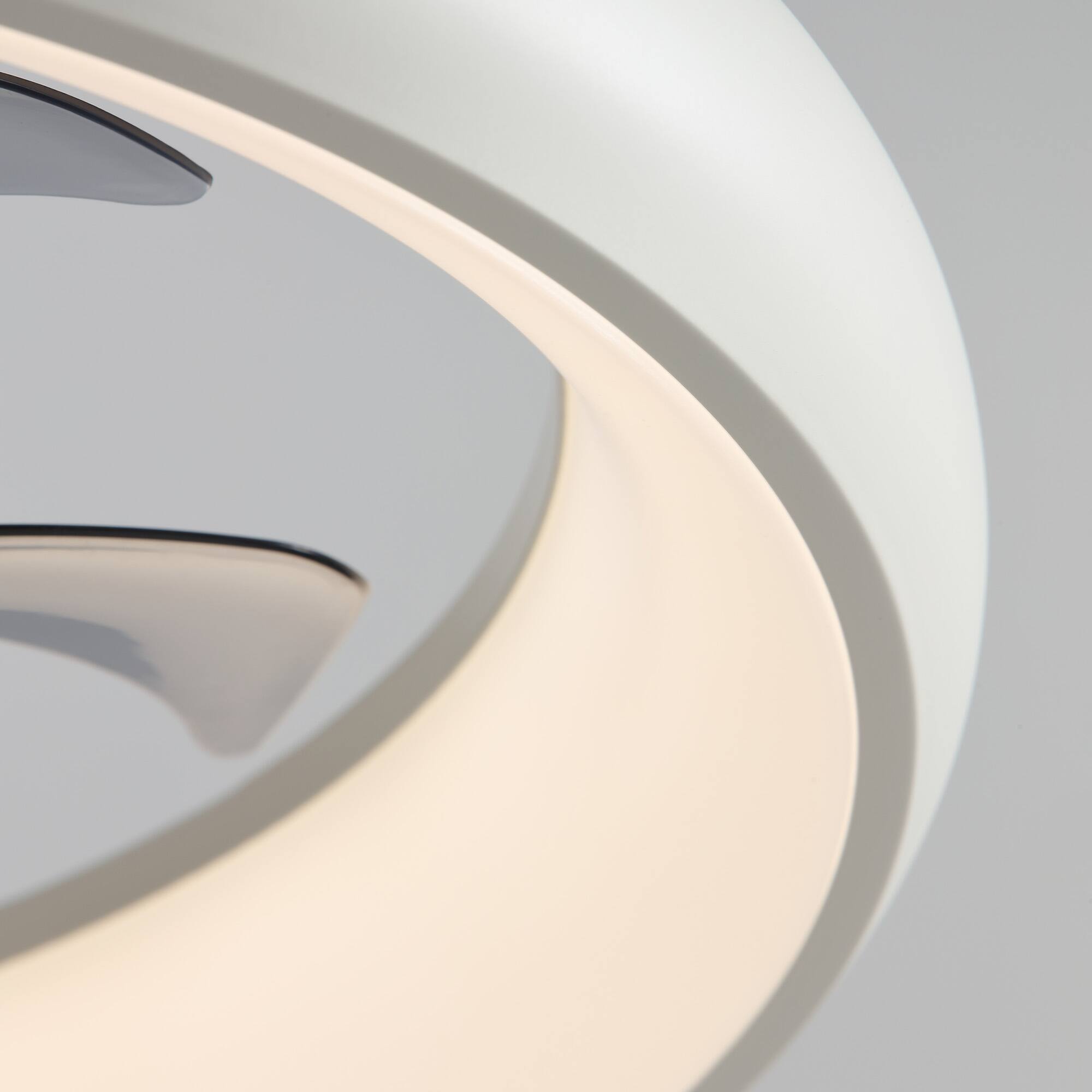 Alt View 5. Siljoy - 20 inch White Modern Flush Mount Ceiling Fan with Lights and Remote Control Included (7blades) - White.