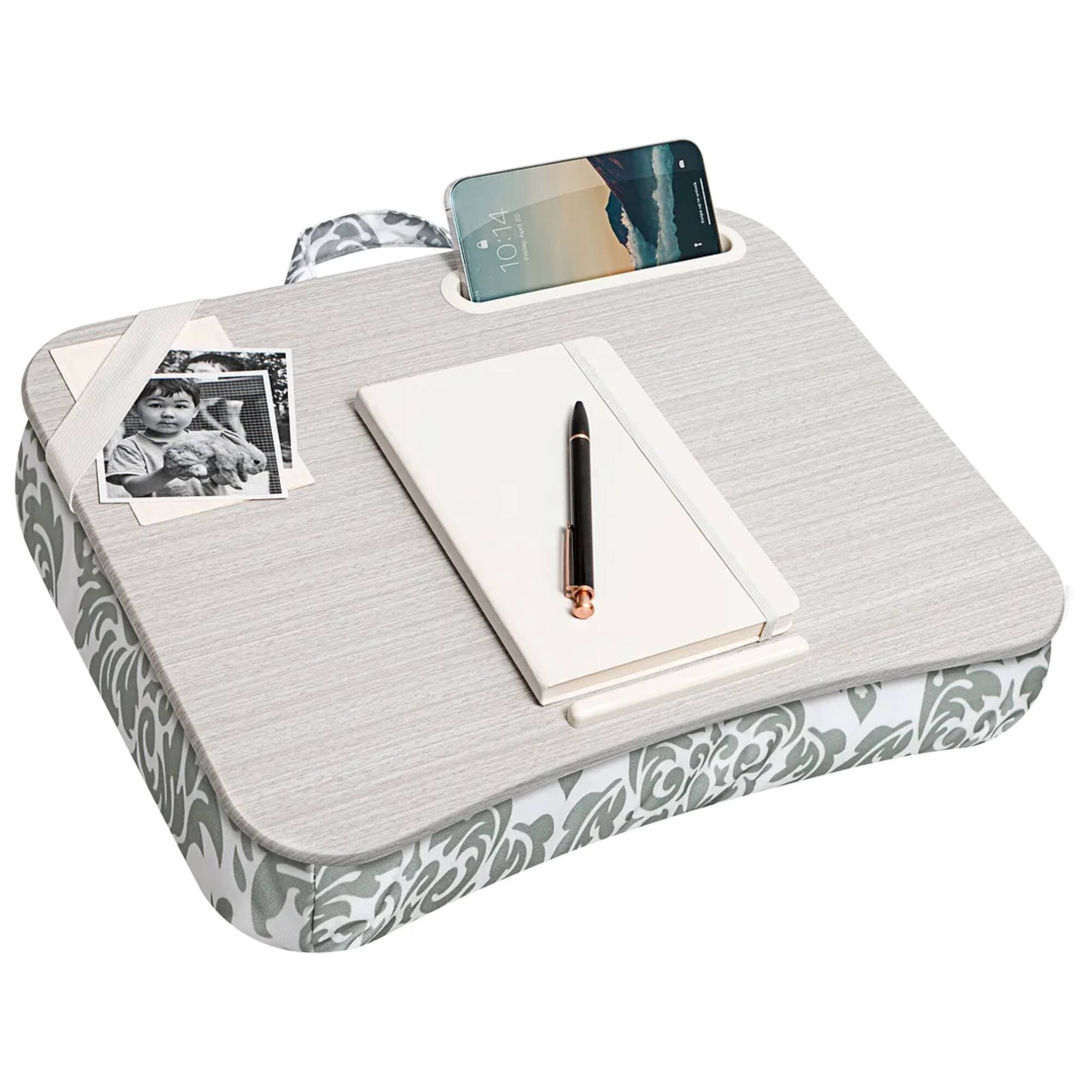 Alt View Zoom 16. LapGear - Designer Lap Desk for 15.6" Laptop - Gray Damask.