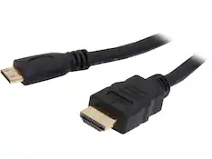 Front. StarTech.com - StarTech.com HDMIACMM6 6 ft. Black HDMI to Mini HDMI HDMI to Mini HDMI Cable for Digital Video Male to Male.