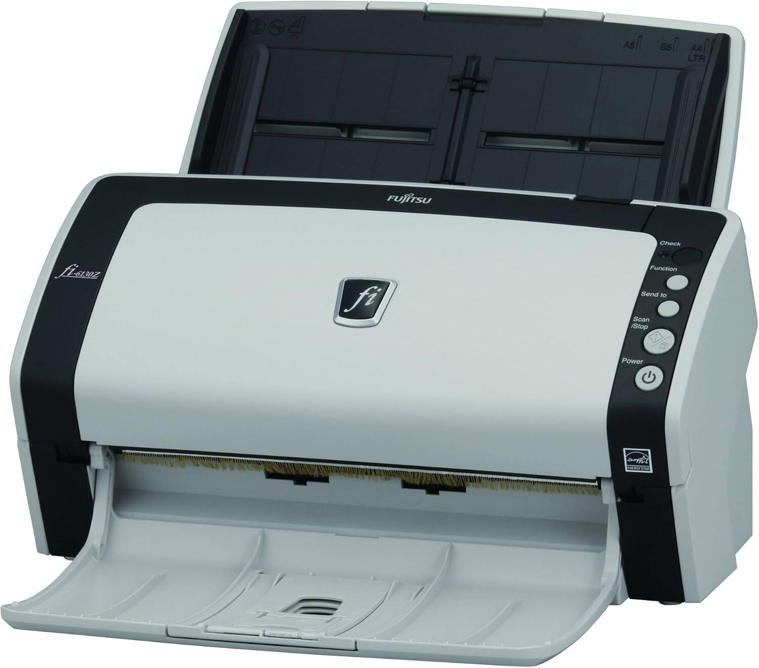 Fujitsu - fi-6130Z Sheetfed Document Scanner (PA03630-B051) - Black and White