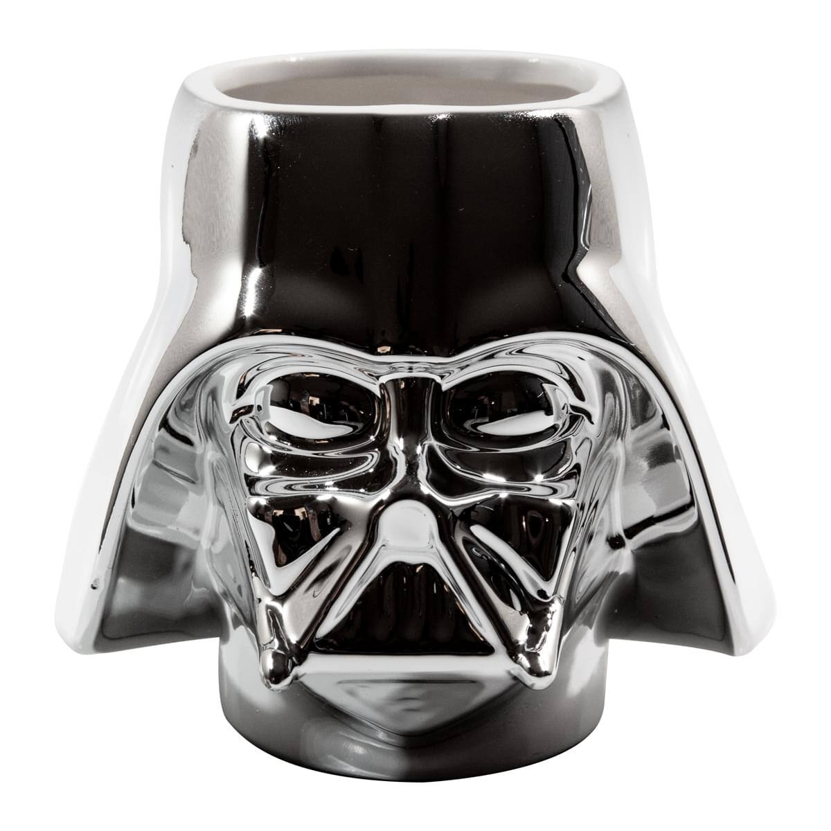 Alt View 1. Surreal Entertainment - StarWars Collectible | Star Wars Darth Vader Mug | Chrome Molded - Silver.