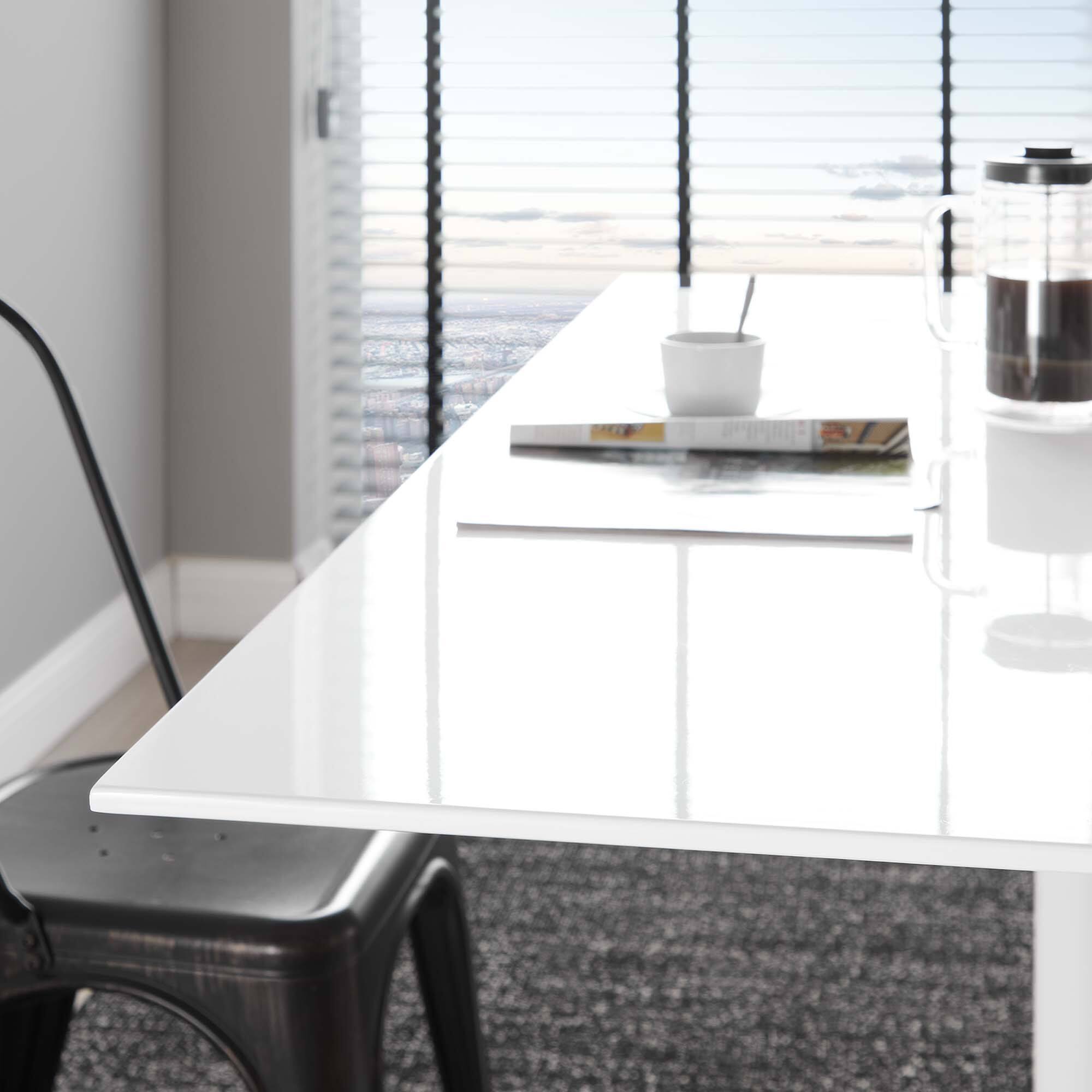 Alt View 3. Modway - Lippa 60" Rectangle Wood Dining Table - White.