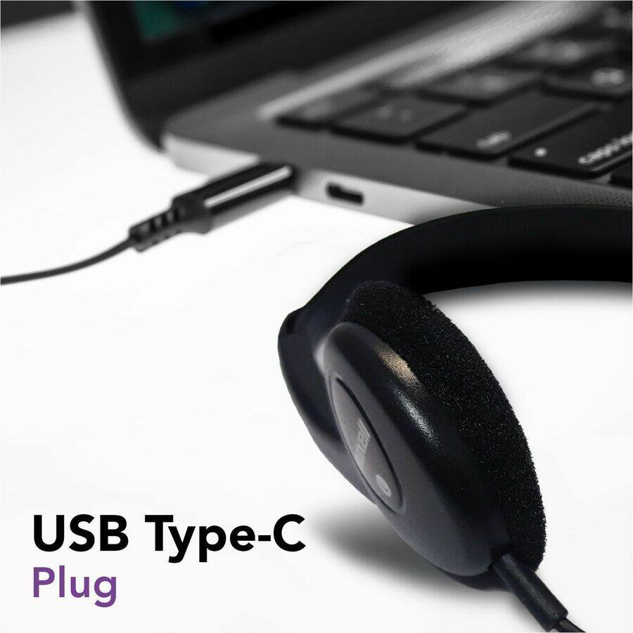 Alt View 5. Maxell - Maxell HP-101 Type C Headphone - Stereo - USB Type C - Wired - 32 Ohm - 20 Hz to 20 kHz - On-ear, Over-the-head - Red.