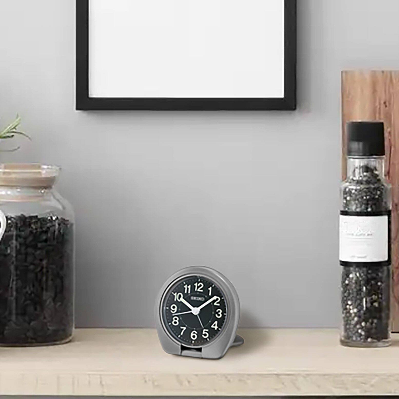 Back. Seiko - Seiko  Sakai Travel Alarm - Dark Silver - Dark Silver.