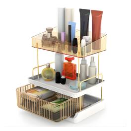 Kitcheniva - 3 Tier Makeup Organizer Home Decor - champagne hue